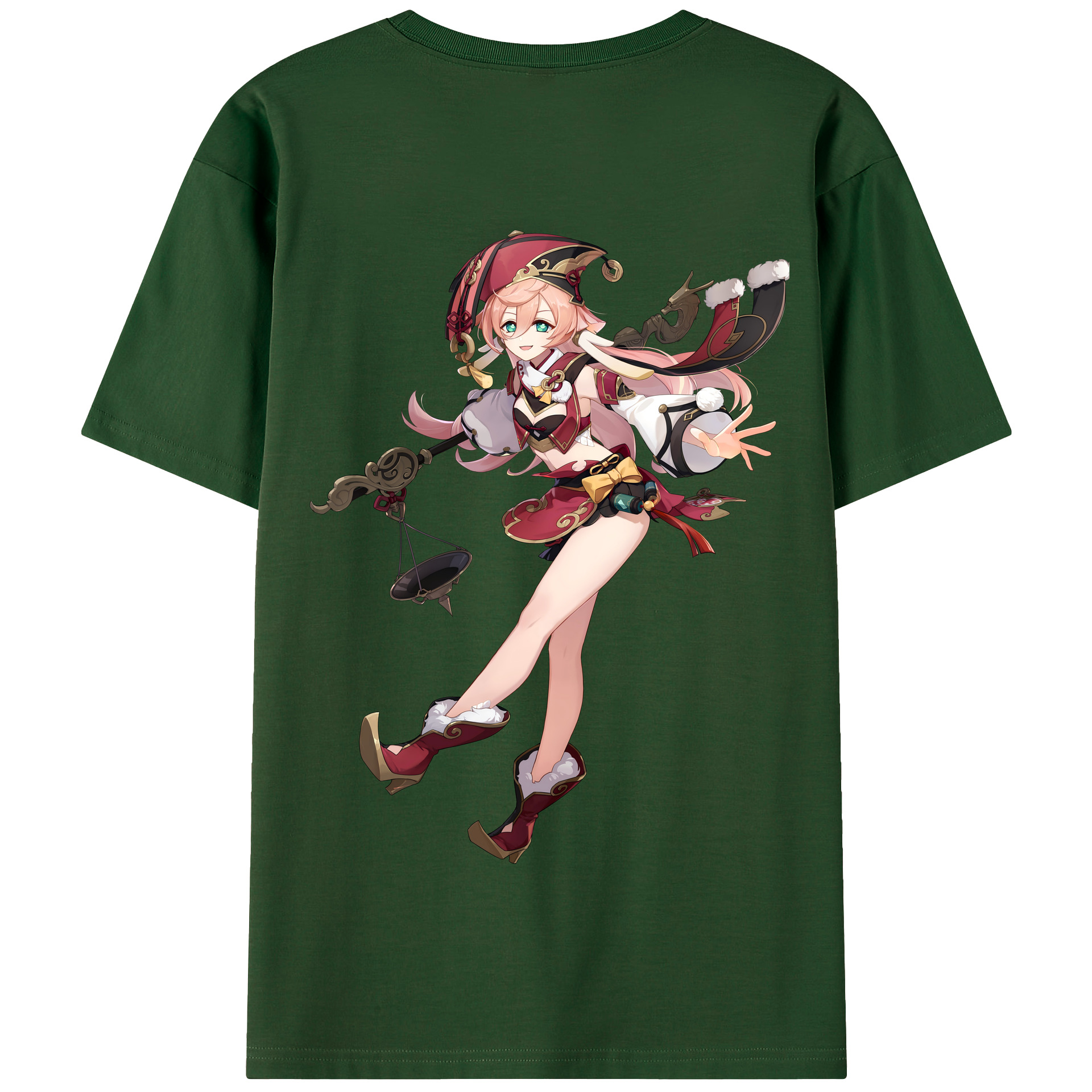 げんし神 ヤンフェイ genshin Yanfei 綿100％半袖Tシャツ（背面プリント）
